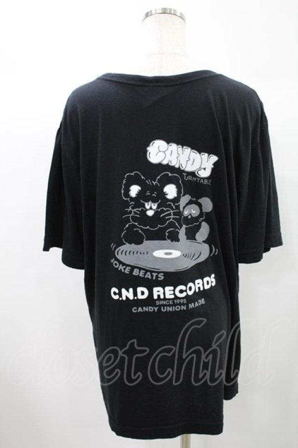 画像2: Candy Stripper / C.N.D RECORDS TEE 4 ブラック H-24-10-08-1027-PU-TO-KB-ZT262 (2)