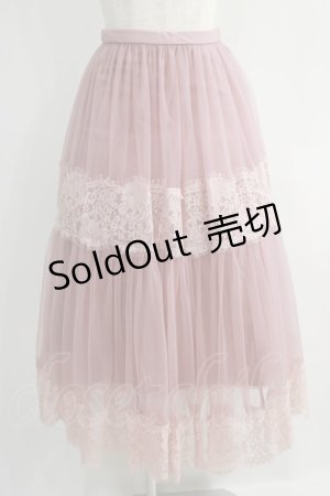 画像: MISTREASS / Tulle Skirt Free ピンク H-24-10-09-046-GO-SK-NS-ZH