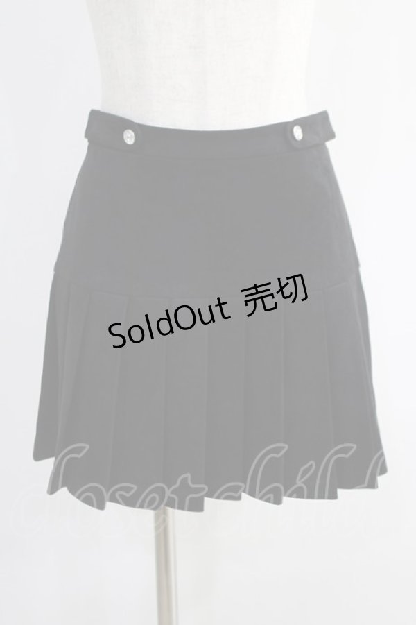 画像1: M me eme / Suede pleated skirt Free ブラック H-24-10-09-064-GO-SK-NS-ZH (1)