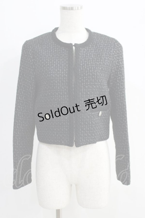 画像1: Riu / MIX Tweed Jacket  Free ブラック H-24-10-09-066-GO-JA-NS-ZH (1)