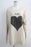 画像1: FICTION TOKYO / Croco Heart Longsleeve T Free Beige H-24-10-09-083-GO-TS-NS-ZH (1)