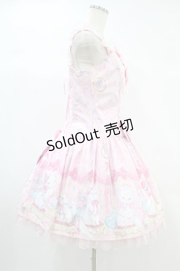 画像3: Angelic Pretty / Dolly Catローウエストジャンパースカート Free ピンク H-24-10-10-1003-AP-OP-NS-ZH (3)