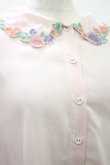 画像4: Jane Marple / Flower embroidery collar blouse  ピンク H-24-10-12-1031-JM-BL-KB-ZH (4)