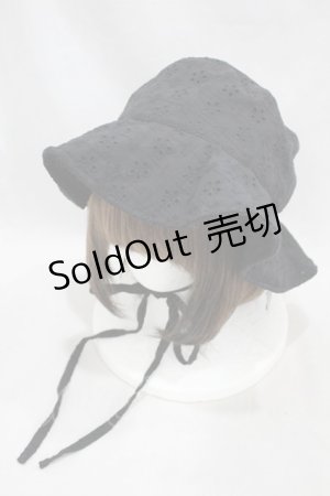 画像: Candy Stripper / LACY BUCKET HAT  ブラック H-24-10-13-1002-PU-AC-KB-ZH