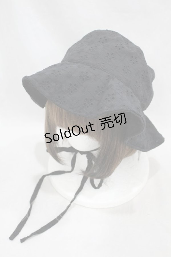 画像1: Candy Stripper / LACY BUCKET HAT  ブラック H-24-10-13-1002-PU-AC-KB-ZH (1)