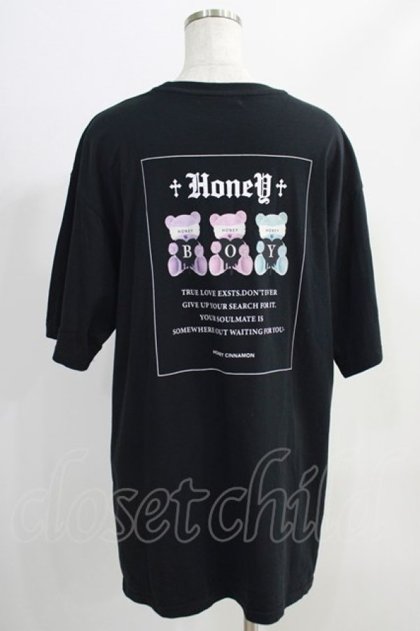 画像3: Honey Cinnamon / シナモンTシャツ Free ブラック H-24-10-14-075-LO-TS-NS-ZH (3)