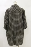 画像2: MiDiom / Check Open Collar Shirt  ブラック H-24-10-15-032-PU-BL-KB-ZT250 (2)