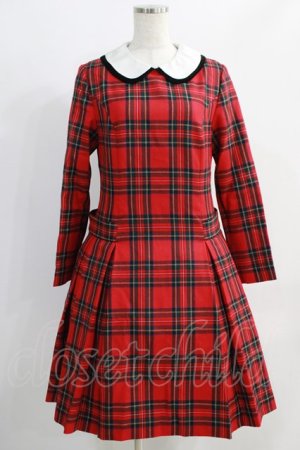 画像: Jane Marple / tartan check lycee onepiece  レッド H-24-10-17-1033-JM-OP-KB-ZH