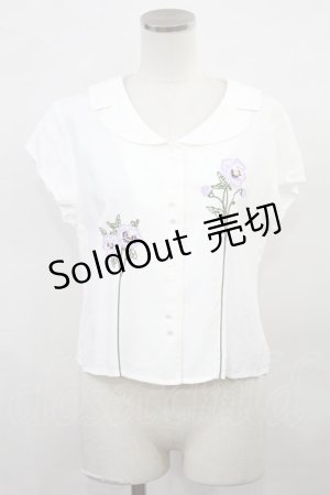 画像: an another angelus / ボタニカル刺繍開衿ブラウス Free OFF WHITE H-24-10-18-1028-CA-BL-NS-ZH