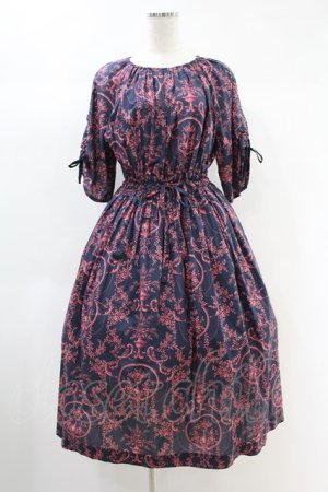 画像: Jane Marple Dans Le Saｌon / Marie Antoinette drawstring sleeve dress Free ネイビー H-24-10-19-004-JM-OP-KB-ZH