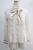 画像1: Angelic Pretty / シンプルラインボウタイブラウス Free アイボリー H-24-10-21-069-AP-BL-NS-ZH (1)