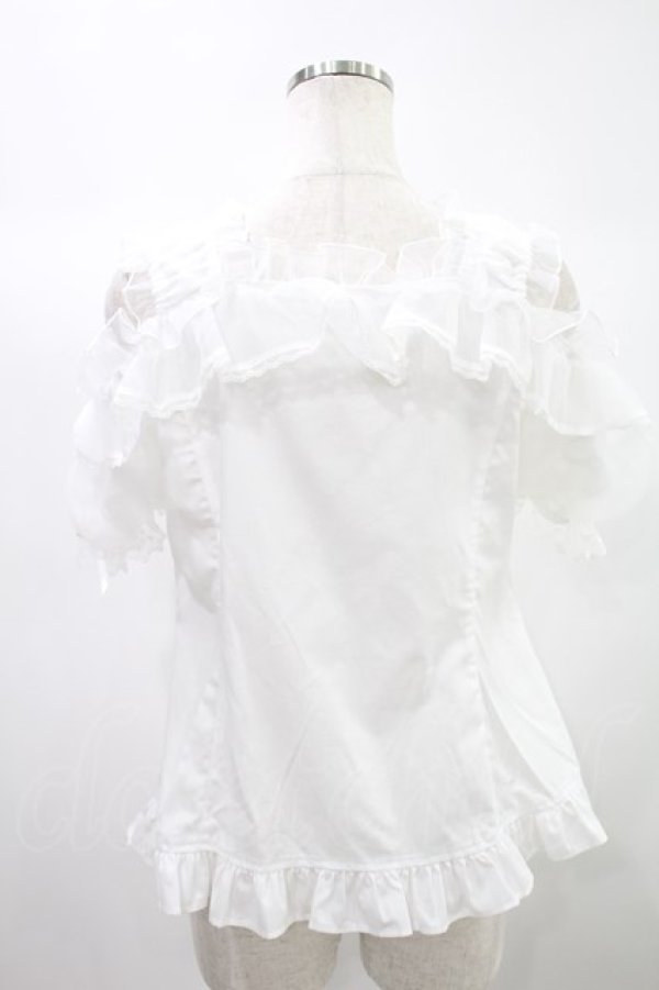 画像3: Angelic Pretty / フリルシースルーオフショルダーブラウス Free シロ H-24-10-21-1027-AP-BL-NS-ZH (3)