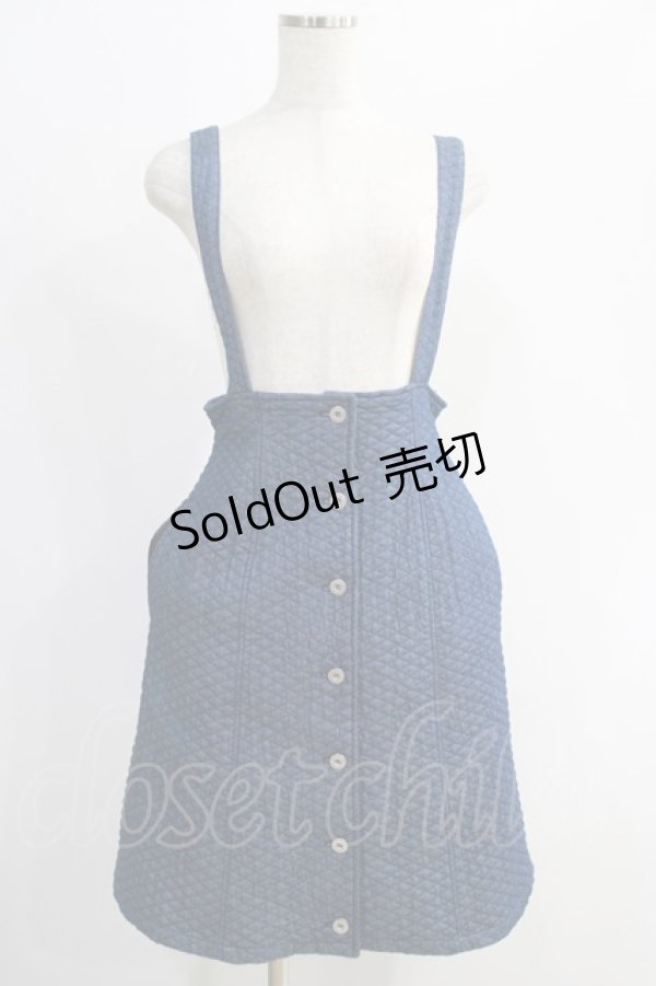 画像1: Candy Stripper / DENIM QUILT SKIRT M ブルー H-24-10-25-031-PU-SK-KB-ZH (1)