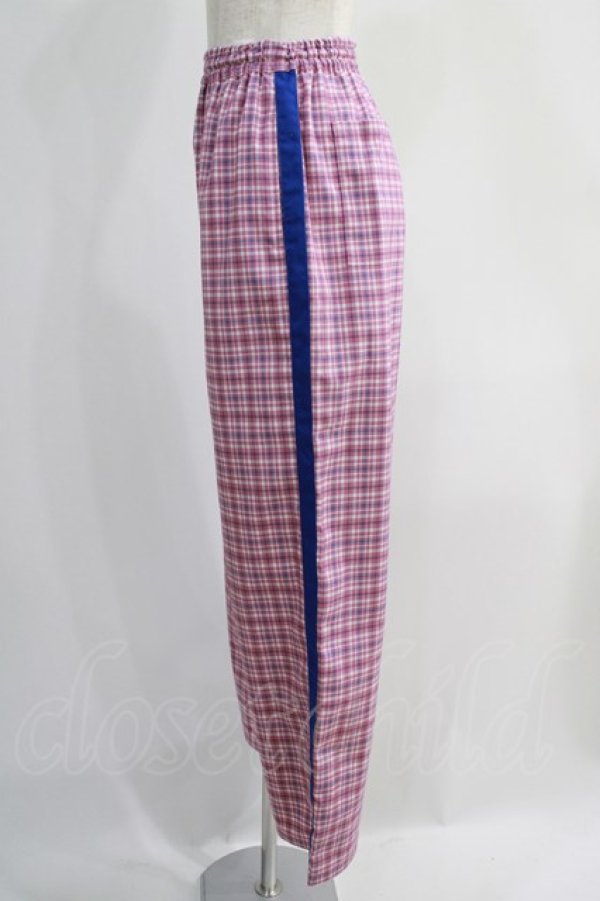 画像2: Candy Stripper / LINED CHECK PANTS S ピンク×ブルー H-24-10-25-010-PU-PA-KB-ZH (2)