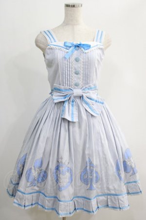 画像: Angelic Pretty / グリッタートランプジャンパースカート Free サックス H-24-10-26-1014-AP-OP-NS-ZH