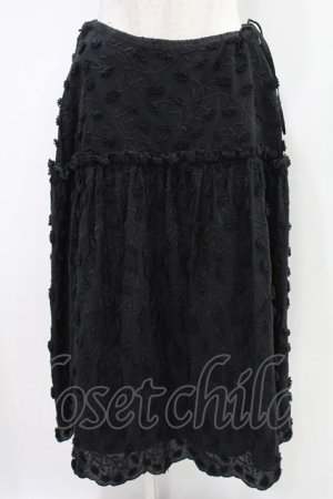 画像: Jane Marple / Cut flower lace dress skirt  ブラック H-24-10-27-022-JM-SK-KB-ZT1029H