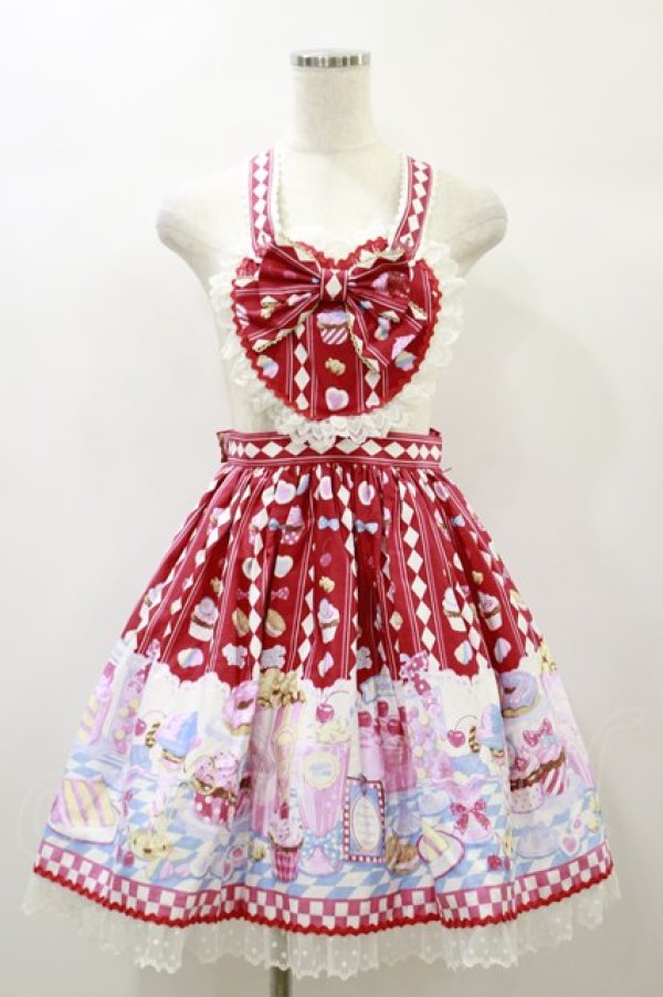 画像1: Angelic Pretty / Diner Dollスカート Free レッド H-24-10-28-053-AP-SK-NS-ZH (1)