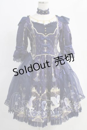 画像: Angelic Pretty / Crystal Dream Carnival Dress Set Free ネイビー H-24-10-29-065-AP-OP-NS-ZH