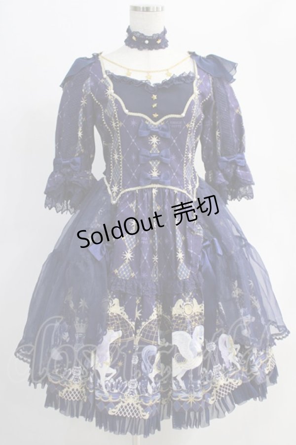 画像1: Angelic Pretty / Crystal Dream Carnival Dress Set Free ネイビー H-24-10-29-065-AP-OP-NS-ZH (1)