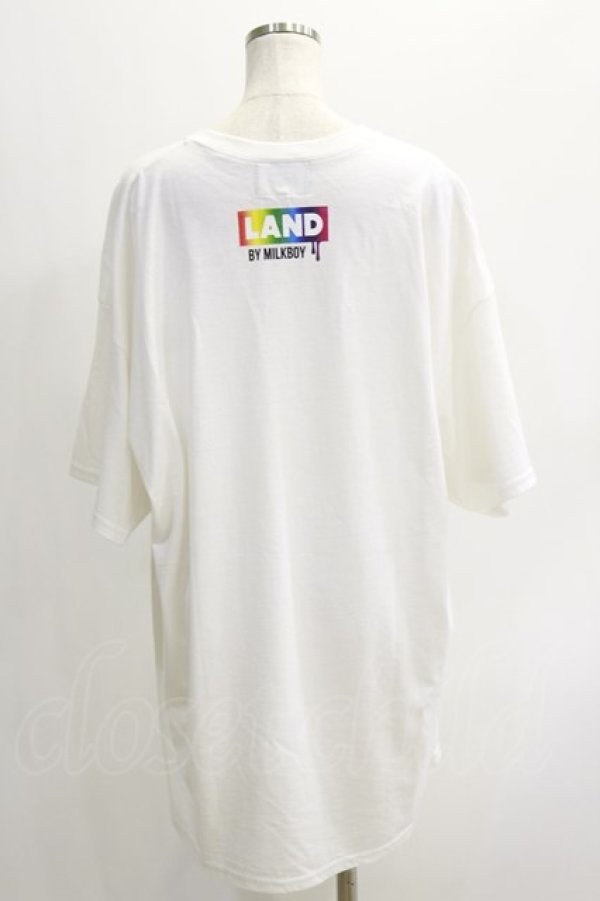 画像2: LAND by MILKBOY / LAND BEAR SPACE RAINBOW TEE 2XL ホワイト H-24-10-30-042-MB-TO-KB-ZT1101H (2)