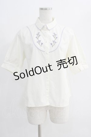 画像: Fi.n.t / わすれな草刺繍ヨーク切替シャツ Free OFF WHITE H-24-11-01-074-CA-BL-NS-ZH