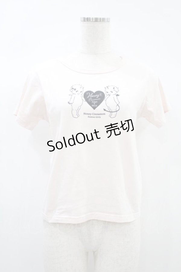 画像1: Honey Cinnamon / cupid&devil Tシャツ Free ピンク H-24-11-02-051-LO-TS-NS-ZH (1)