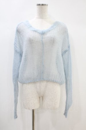 画像: Katie / PUNKY PUNKY v neck knit  サックス H-24-11-02-1026-LO-TO-KB-ZH