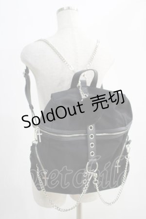 画像: KILL STAR / ハーネス風チェーンBACK PACK  黒 H-24-11-04-001-SL-BG-KB-ZH