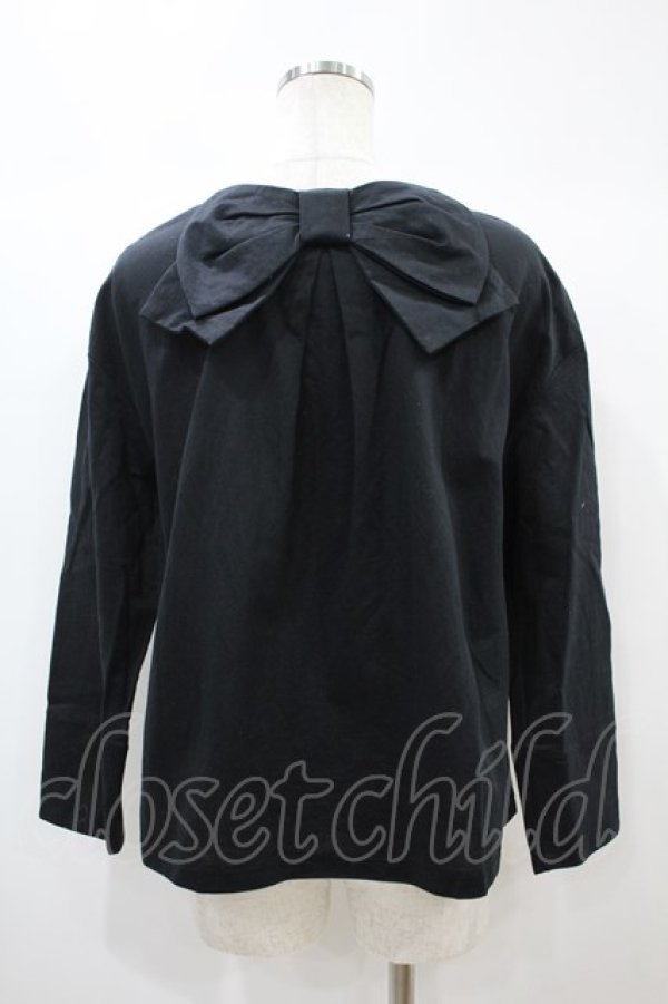 画像2: franche lippee black / バックリボンブラウス M ブラック H-24-11-07-1055-LO-BL-NS-ZH (2)