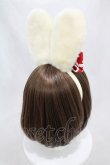 画像2: Angelic Pretty / Lovely Dotリリカルバニーカチューシャ  アイボリー/レッド H-24-11-07-1006-AP-AC-NS-ZH (2)