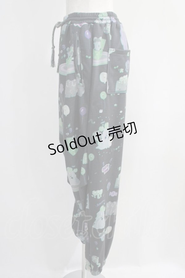 画像2: LAND by MILK BOY / KINGJUN LOVE＆BEAR SWEAT PANTS  グレー H-24-11-09-028-MB-PA-KB-ZH (2)