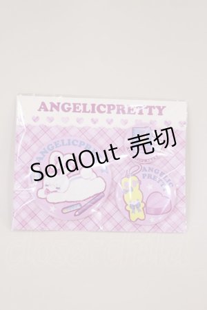 画像: Angelic Pretty / Fancy Stationery缶バッジSet  ピンク H-24-11-10-1004-AP-AC-NS-ZH