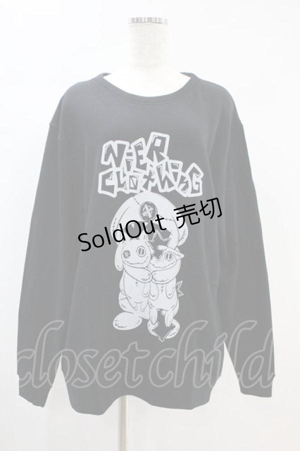 画像1: NieR Clothing / プリントSWEAT  XL 黒 H-24-11-12-013-PU-TO-KB-ZH (1)