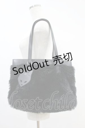 画像: MILK / ボアファーBAG  黒 H-24-11-12-021-ML-BG-KB-ZH