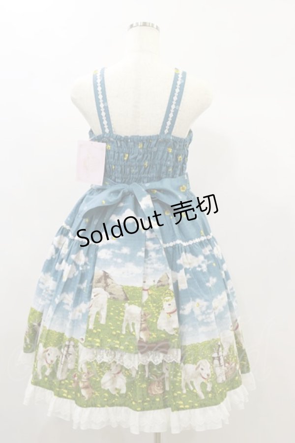 画像2: metamorphose / Dreamy Little Farm フリルジャンパースカート サイズ1（通常サイズ） グリーン系(Green) H-24-11-13-034-ME-OP-NS-ZH (2)