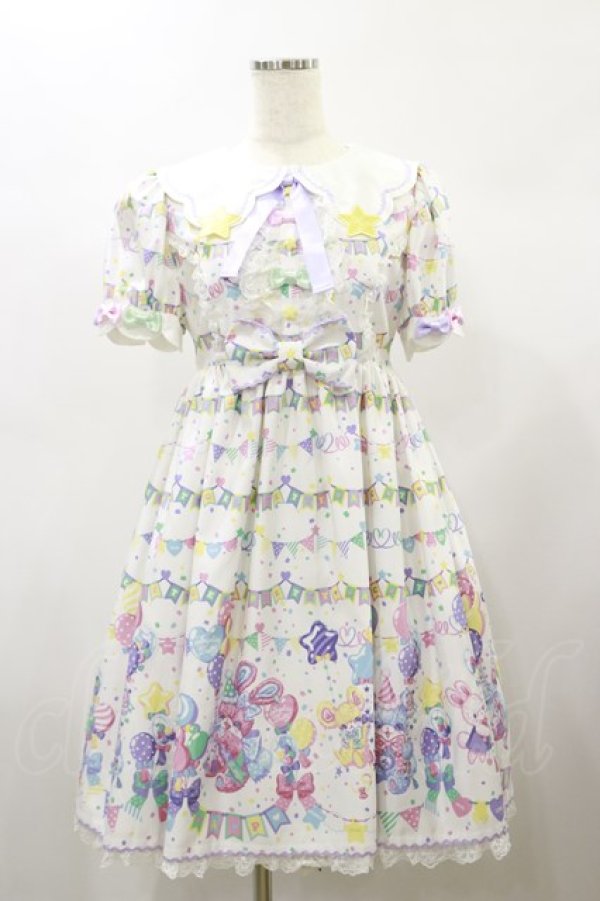 画像1: Angelic Pretty / Happy Garlandワンピース Free シロ H-24-11-13-045-AP-OP-NS-ZH (1)