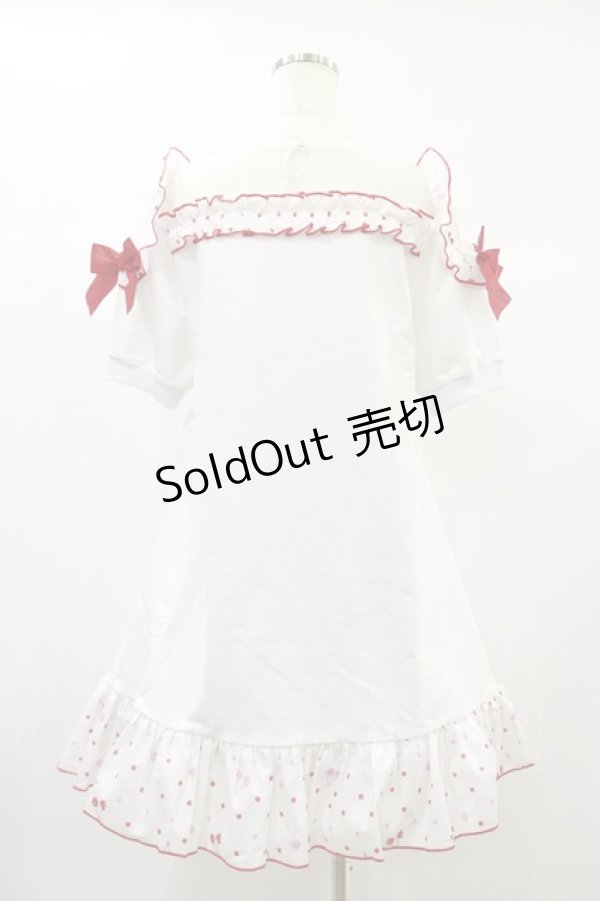 画像2: Swankiss / AU frill sweat cherry O/P Free オフ/レッド H-24-11-14-043-CA-OP-NS-ZH (2)