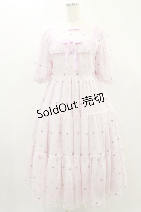 画像1: Angelic Pretty / Candy Petit Heartワンピース Free ピンク H-24-11-14-047-AP-OP-NS-ZH (1)