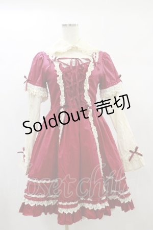 画像: Angelic Pretty / アンティークローズワンピース Free ワイン H-24-11-14-051-AP-OP-NS-ZH