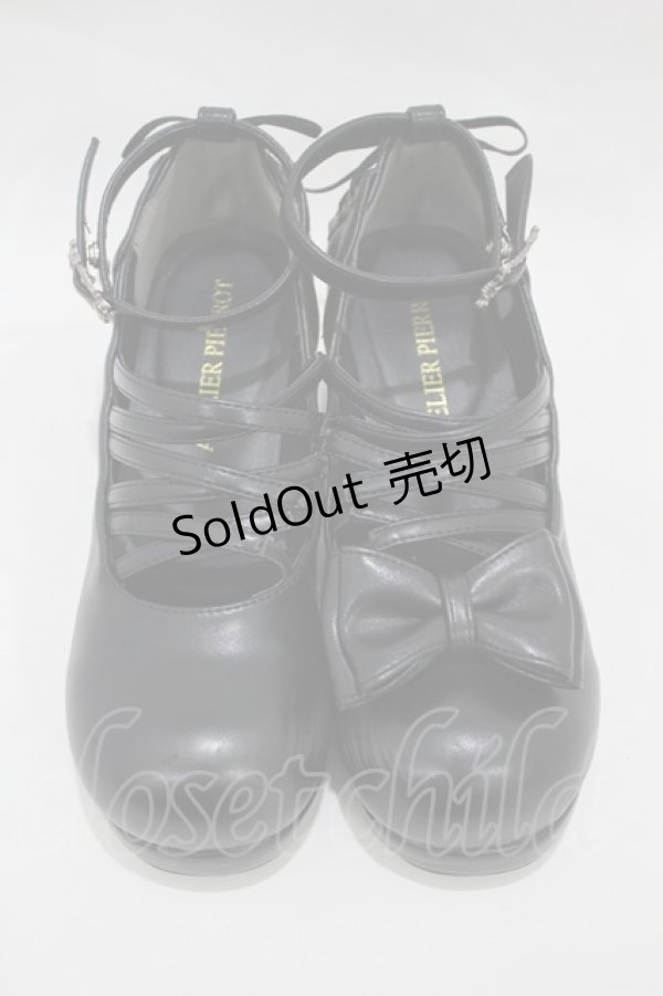 画像1: ATELIER PIERROT / Allure Lace-Up Pumps L ブラック H-24-11-15-1001-EL-SH-KB-ZH (1)