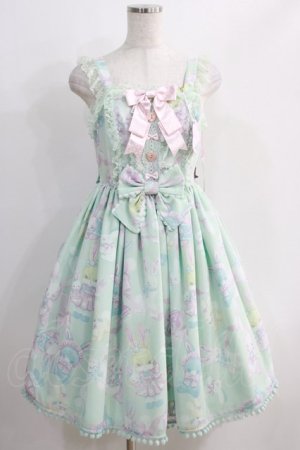 画像: Angelic Pretty / Moco moco Bunnysジャンパースカート Free ミント H-24-11-16-039-AP-OP-NS-ZH