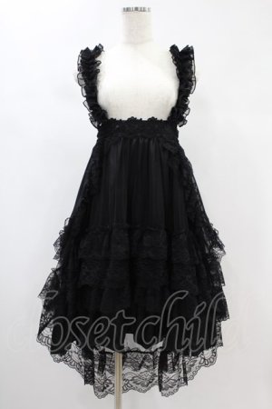 画像: majoh / GOTHIC TULLE FISHTAIL DRESS  ブラック×ブラック H-24-11-16-1006-0-OP-KB-ZH