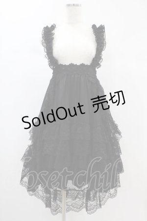 画像: majoh / GOTHIC TULLE FISHTAIL DRESS  ブラック×ブラック H-24-11-16-1006-0-OP-KB-ZH