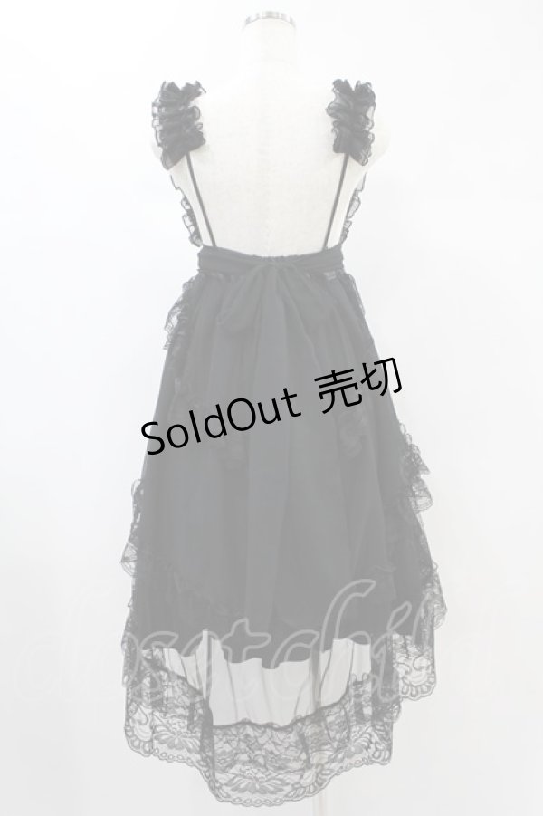 画像2: majoh / GOTHIC TULLE FISHTAIL DRESS  ブラック×ブラック H-24-11-16-1006-0-OP-KB-ZH (2)