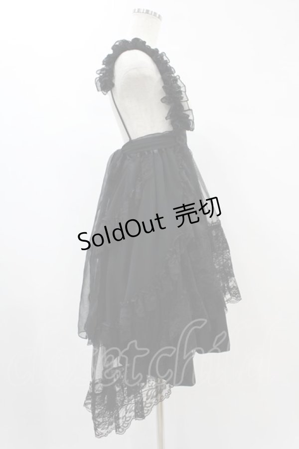 画像3: majoh / GOTHIC TULLE FISHTAIL DRESS  ブラック×ブラック H-24-11-16-1006-0-OP-KB-ZH (3)