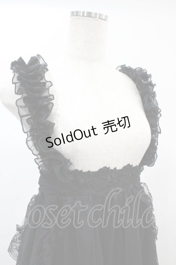 画像4: majoh / GOTHIC TULLE FISHTAIL DRESS  ブラック×ブラック H-24-11-16-1006-0-OP-KB-ZH (4)