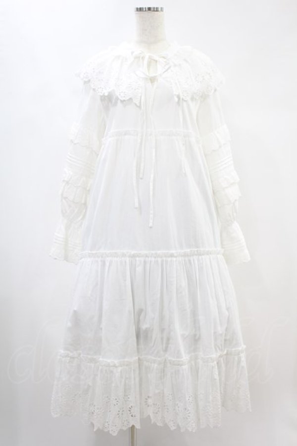 画像1: Candy Stripper / LACE COLLAR FRILL ONE-PIECE 2 オフホワイト H-24-11-16-1012-PU-OP-KB-ZH (1)