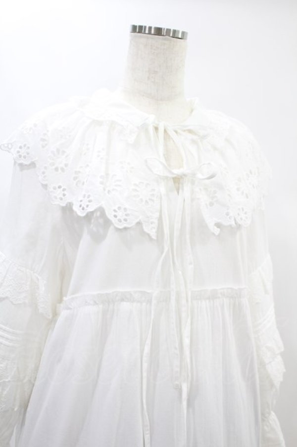 画像4: Candy Stripper / LACE COLLAR FRILL ONE-PIECE 2 オフホワイト H-24-11-16-1012-PU-OP-KB-ZH (4)