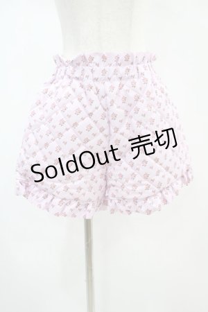 画像: Candy Stripper / TINY ROSE QUILTING SHORTS  ピンク H-24-11-16-1003-PU-PA-KB-ZH