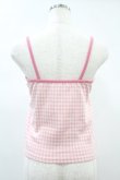 画像2: Candy Stripper / FLOWER BEAR GINGHAM CAMISOLE  ピンク H-24-11-16-1027-PU-TO-KB-ZH (2)